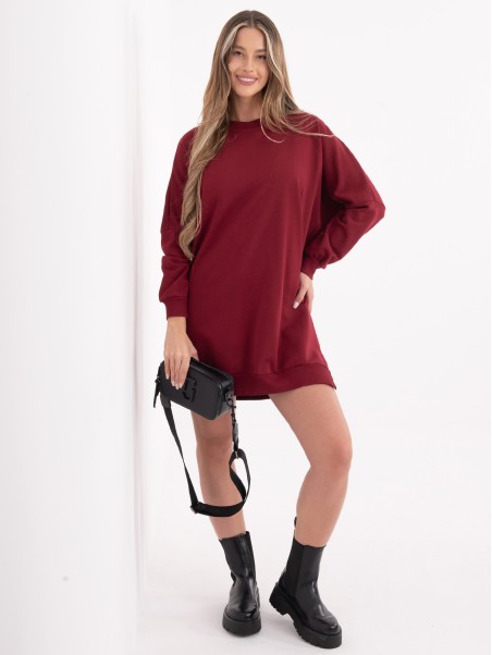 Suknelė-RV-SK-6019.67-bordo spalvos