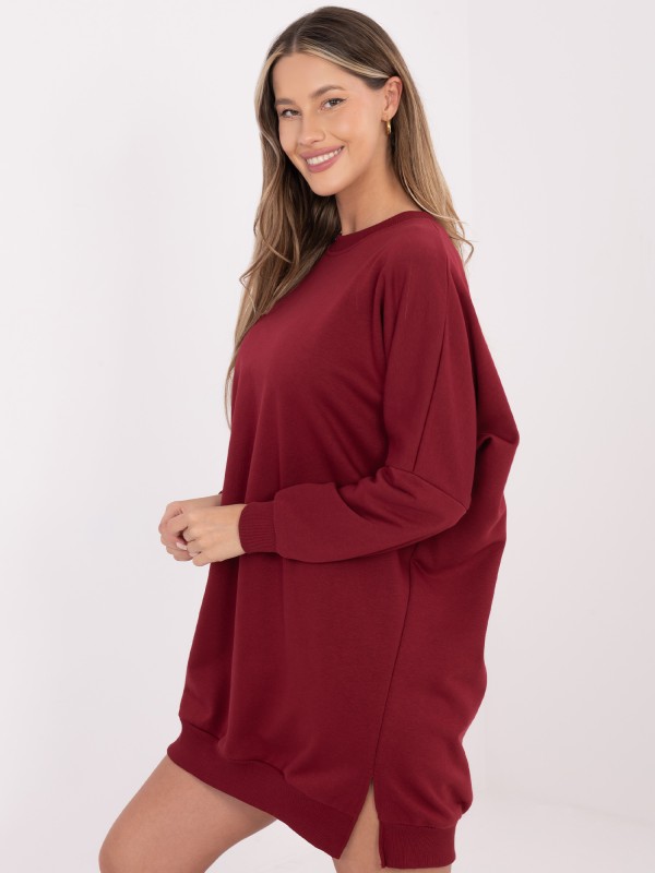 Suknelė-RV-SK-6019.67-bordo spalvos