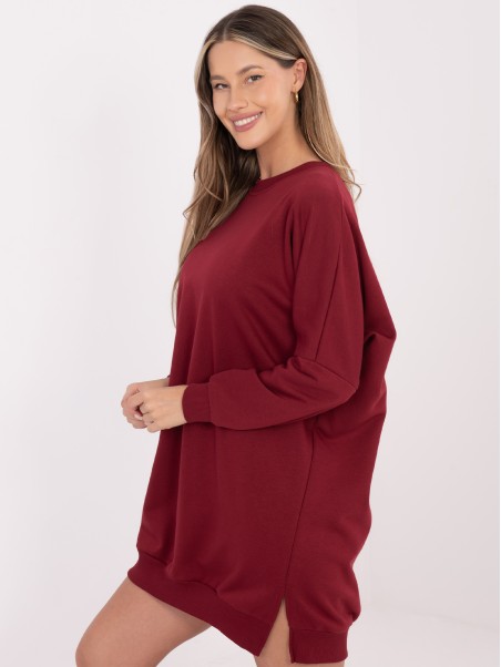 Suknelė-RV-SK-6019.67-bordo spalvos