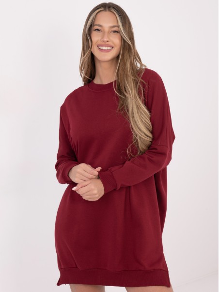 Suknelė-RV-SK-6019.67-bordo spalvos