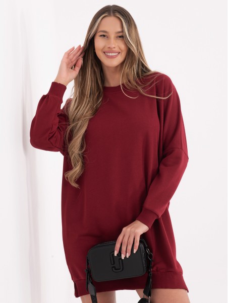 Suknelė-RV-SK-6019.67-bordo spalvos