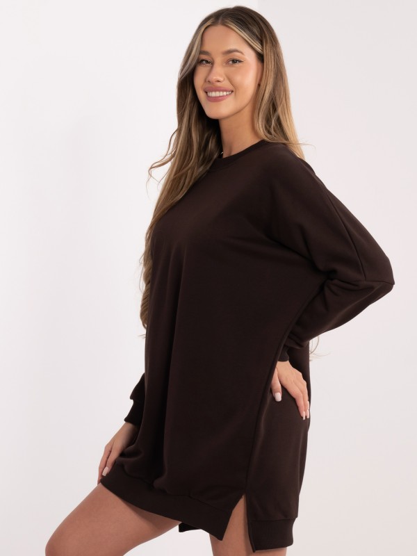 Suknelė-RV-SK-6019.67-tamsiai ruda