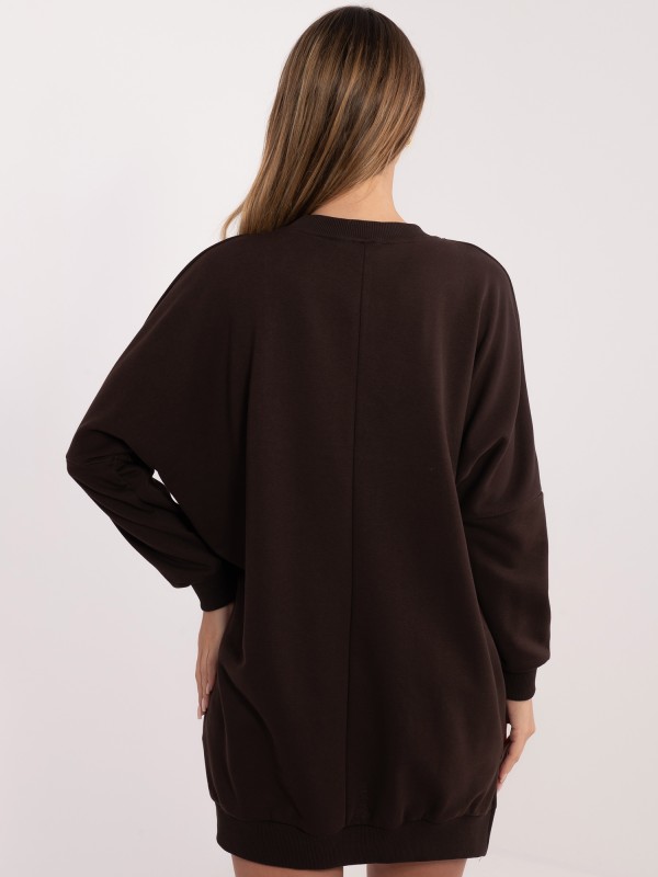 Suknelė-RV-SK-6019.67-tamsiai ruda