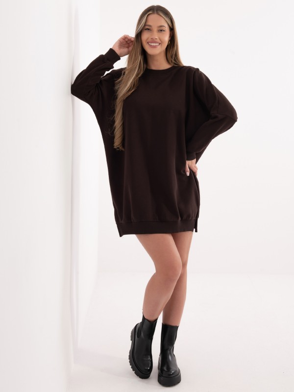 Suknelė-RV-SK-6019.67-tamsiai ruda