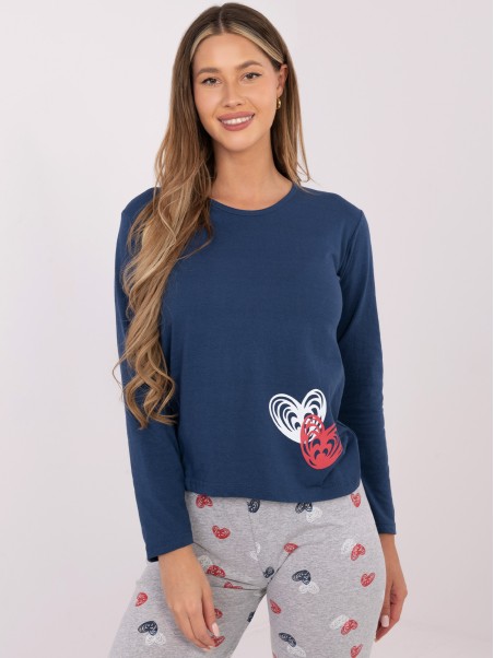 Pižama-DU-PI-FP-009.84-tamsiai mėlyna