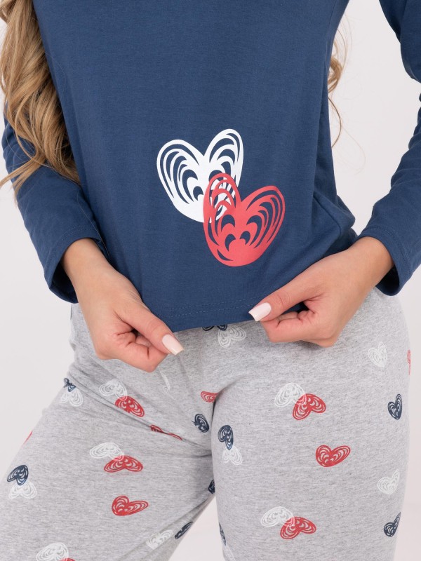 Pižama-DU-PI-FP-009.84-tamsiai mėlyna 2