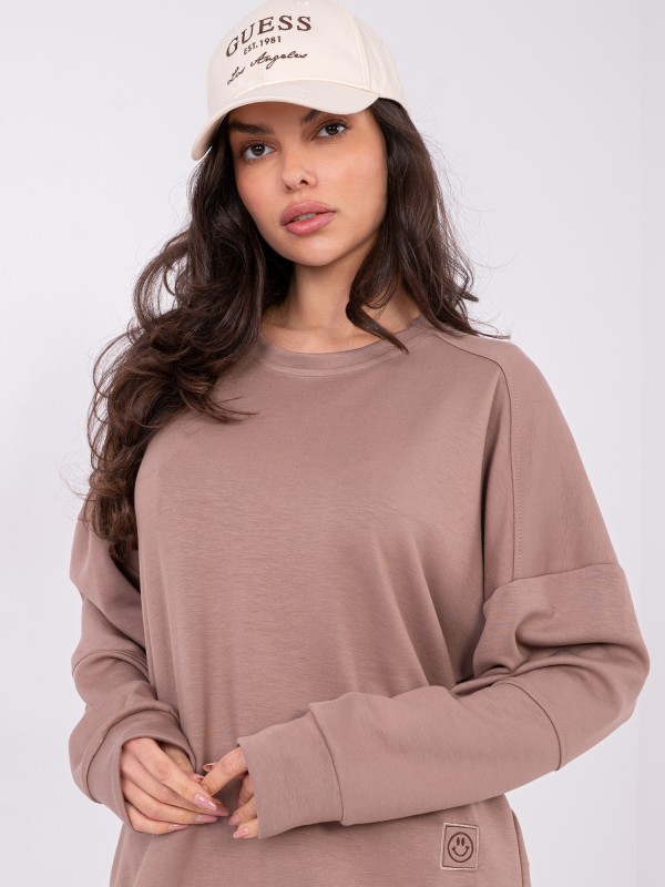 Džemperis-RV-BL-A1063.96-tamsiai smėlio spalvos