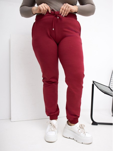 Sportinės kelnės-RV-DR-6301.88-bordo spalvos