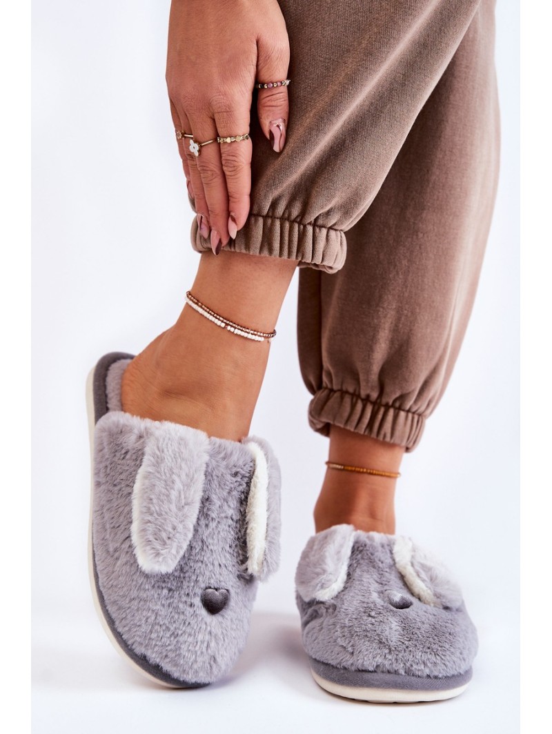 Women's Fur Slippers Grey Remmi