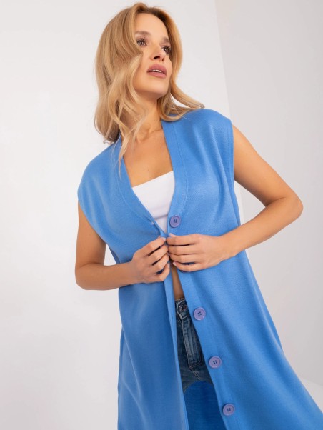 Ilga liemenės tipo suknelė su sagomis