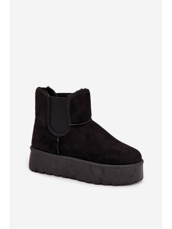 Women's Snow Boots With Elastic Insert Black Kiora