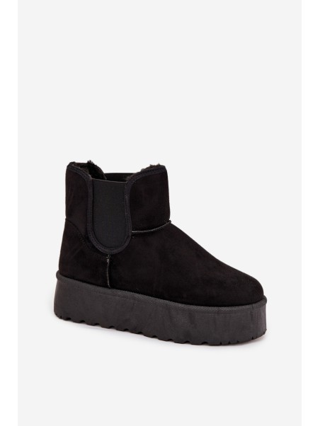 Women's Snow Boots With Elastic Insert Black Kiora