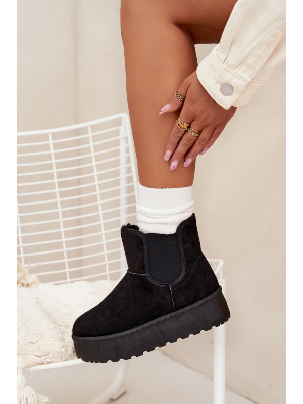 Women's Snow Boots With Elastic Insert Black Kiora