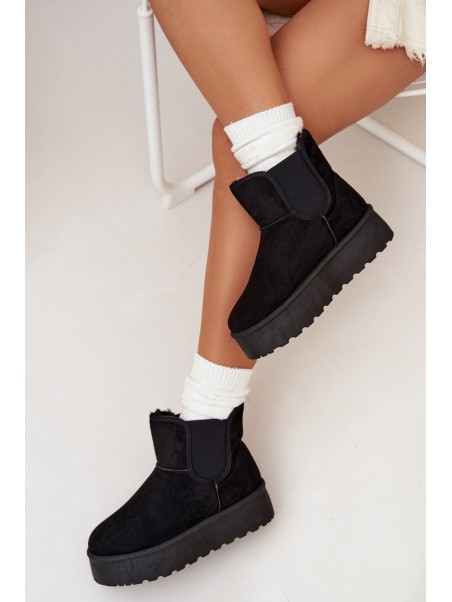 Women's Snow Boots With Elastic Insert Black Kiora