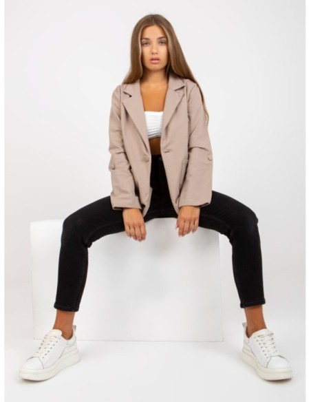 Švarkelis RV-MA-8071.19P tamsiai smėlio spalvos