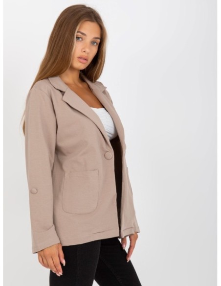 Švarkelis RV-MA-8071.19P tamsiai smėlio spalvos