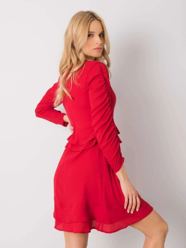 Sukienka-LK-SK-507347.35P-ciemny różowy 2