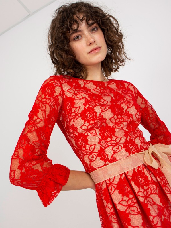 Sukienka-LK-SK-507347.35P-ciemny różowy