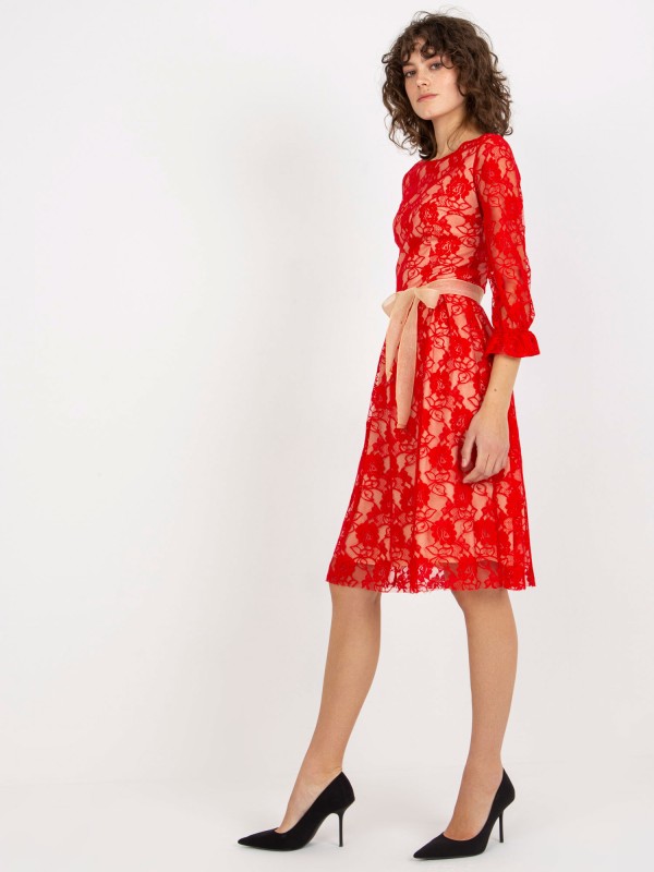 Sukienka-LK-SK-507347.35P-ciemny różowy