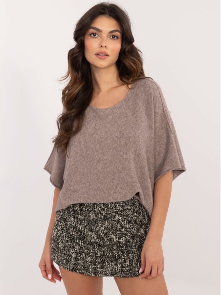 Megztinis-IT-SW-0811.82P-tamsiai smėlio spalvos