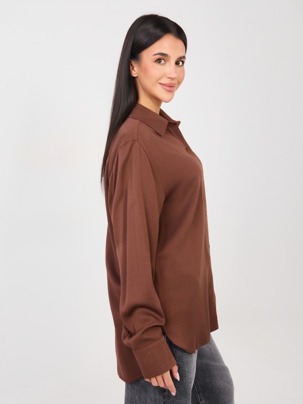 Koszula-LK-KS-510197.12P-brązowy 2