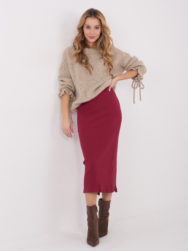 Spódnica-RV-SD-A1067.84-bordowy 2