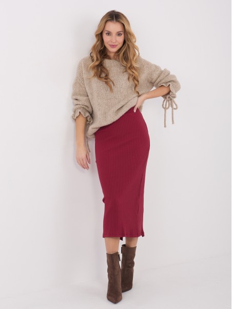 Spódnica-RV-SD-A1067.84-bordowy