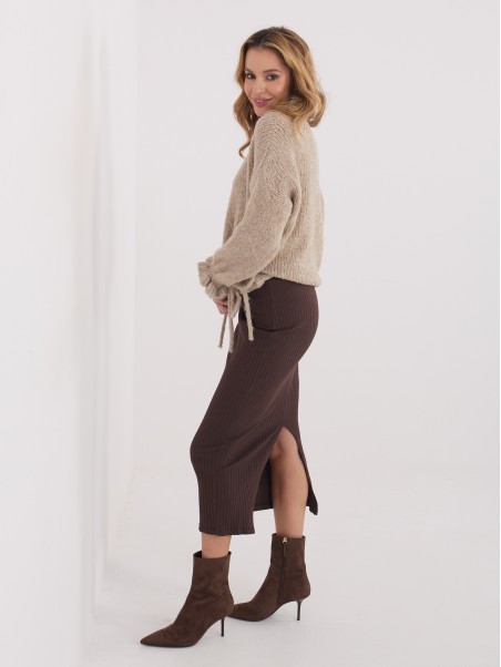 Spódnica-RV-SD-A1067.84-ciemny brazowy