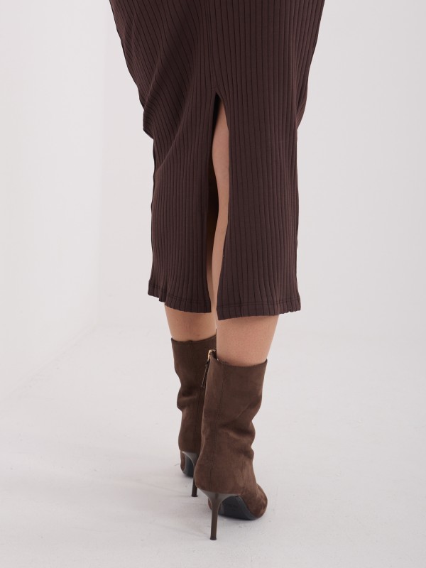 Spódnica-RV-SD-A1067.84-ciemny brazowy