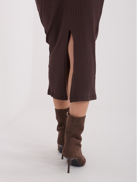 Spódnica-RV-SD-A1067.84-ciemny brazowy