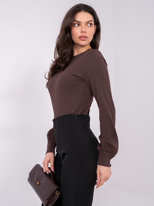 Bluzka-RV-BZ-A1052.00-ciemny brązowy