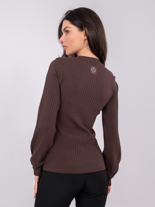 Bluzka-RV-BZ-A1052.00-ciemny brązowy 2