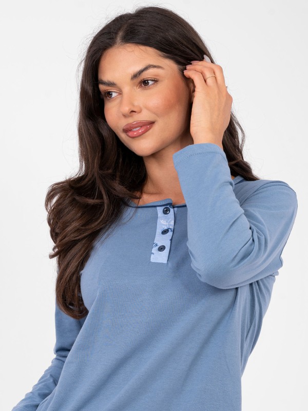 Piżama-DU-PI-FP-007.69-szaro-niebieski