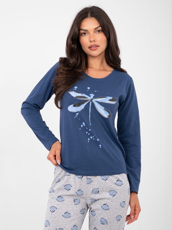 Piżama-DU-PI-FP-008.30-ciemny niebieski