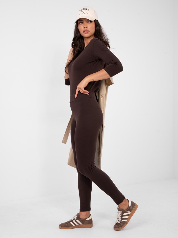 Leginsy-RV-LG-2850.20P-ciemny brązowy