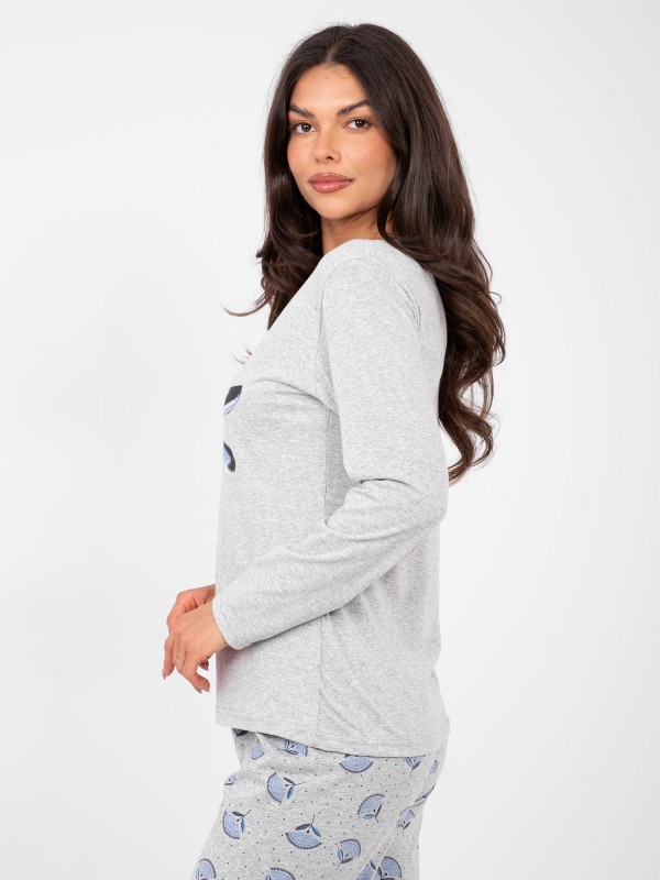 Piżama-DU-PI-FP-008.30-szary