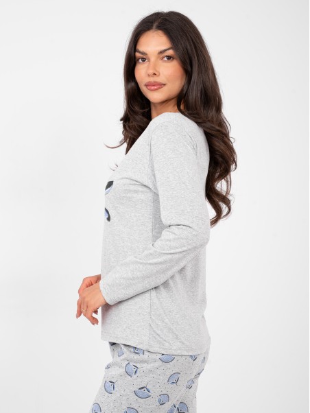 Piżama-DU-PI-FP-008.30-szary