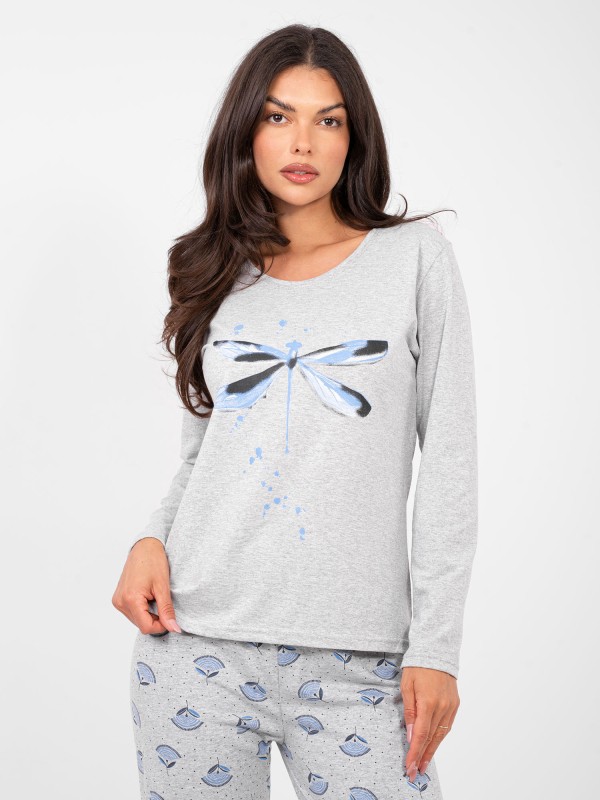 Piżama-DU-PI-FP-008.30-szary