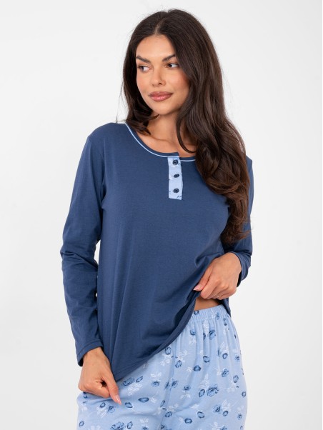 Piżama-DU-PI-FP-007.69-ciemny niebieski