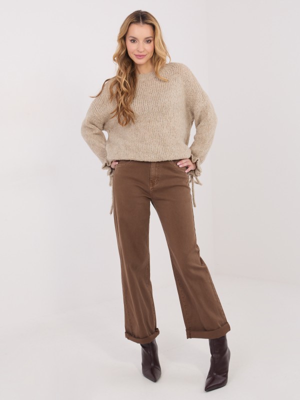 Megztinis-MI-SW-1512.28-tamsiai smėlio spalvos