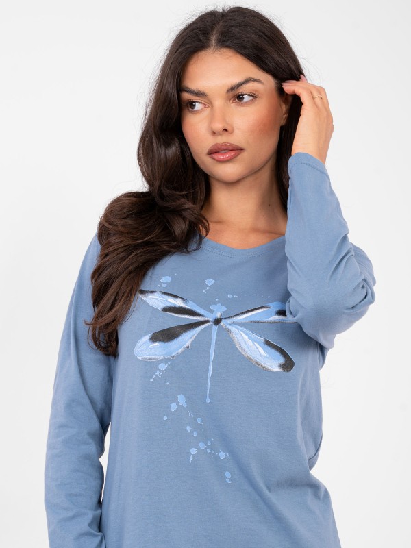 Piżama-DU-PI-FP-008.30-szaro-niebieski