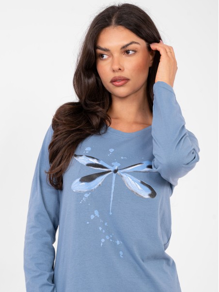 Piżama-DU-PI-FP-008.30-szaro-niebieski