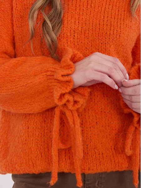 Sweter-MI-SW-1512.28-pomarańczowy