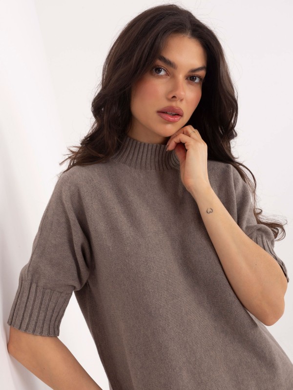 Sweter-MI-SW-0512.77-ciemny bezowy 2