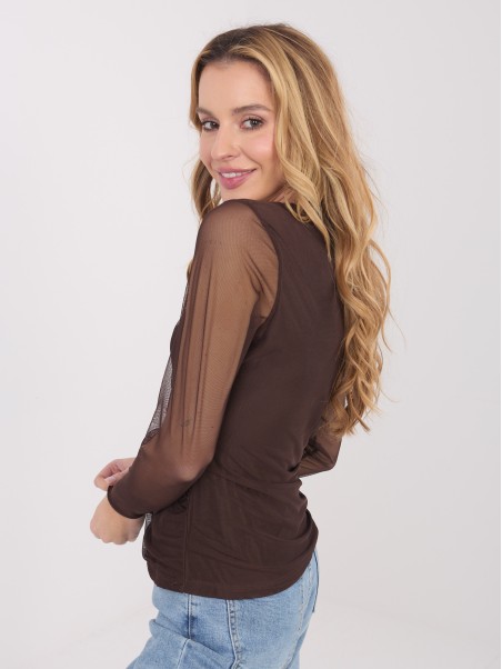 Bluzka-IT-BZ-21915.57-ciemny brązowy