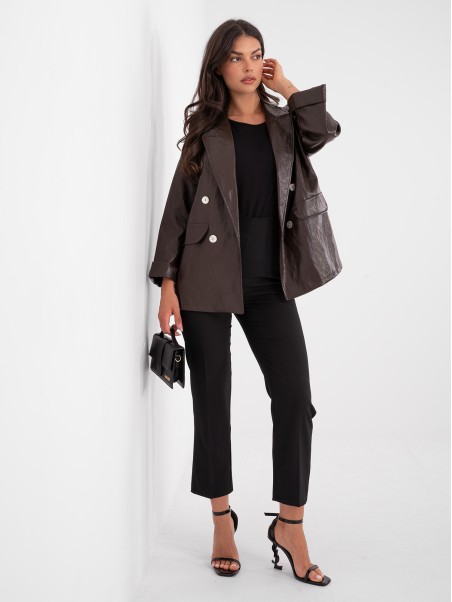 Švarkas-IT-MA-FL10061.51-tamsiai ruda