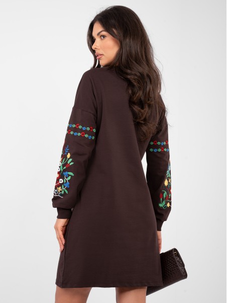 Suknelė-RV-SK-8979.94P-tamsiai ruda