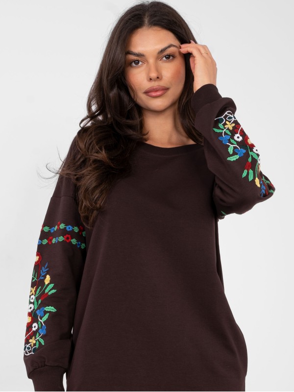 Suknelė-RV-SK-8979.94P-tamsiai ruda