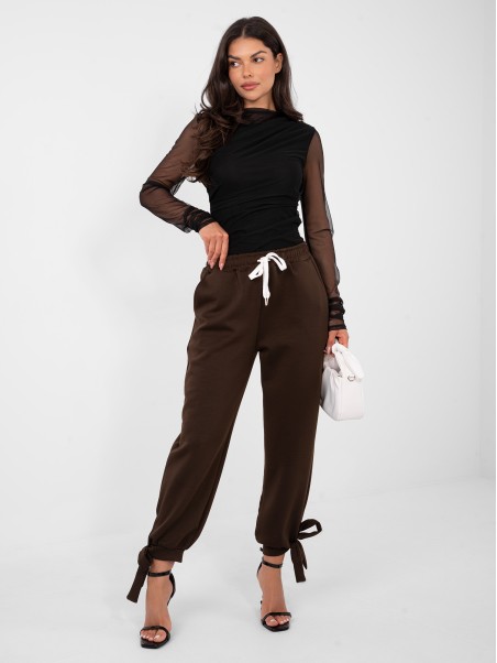Spodnie-IT-SP-9987.16-ciemny brązowy