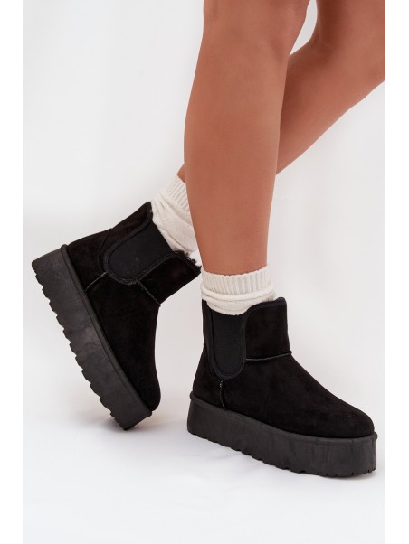 Women's Snow Boots With Elastic Insert Black Kiora